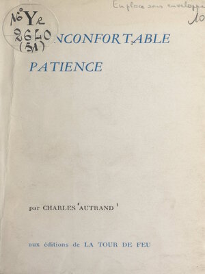 cover image of L'inconfortable patience